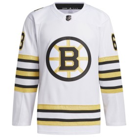 Boston Bruins Trikot 100th Anniversary Brad Marchand Adidas 2023-24 Weiss Authentic - Herren